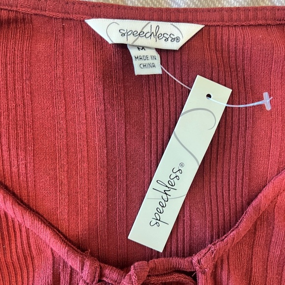 Speechless Burgundy Ribbed cardigan - Picture 3 of 7